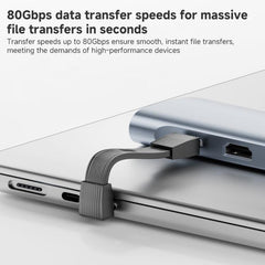67mm 240W 8K 80Gbps Type-C to Type-C For Thunderbolt 4 Full Function Data Cable, Type-C to Type-C 80Gbps