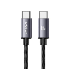 USAMS SJ769 U91 60W Type-C to Type-C Aluminum Alloy Fast Charging Data Cable, Length: 1m, SJ769