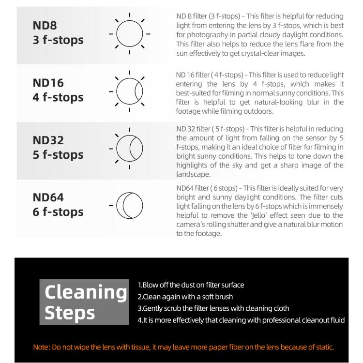 For DJI Osmo Action 6 Sunnylife Camera Lens Filter, Black Mist 1/4, CPL, MCUV, ND8, ND16, ND32, ND64, NIGHT, 3 in 1 Light Shadow, 4 in 1 Mixed Filter, 4 in 1 ND, 6 in 1 Mixed Filter, 8 in 1 Mixed Filter