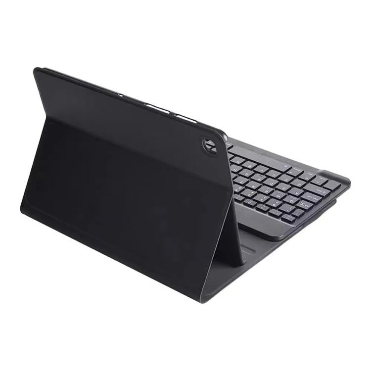 RGB Backlight Square Keycaps Bluetooth Keyboard Tablet Leather Case, For Lenovo Tab Plus 11.5