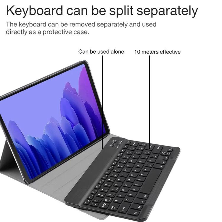 RGB Backlight Square Keycaps Bluetooth Keyboard Tablet Leather Case, For Lenovo Tab Plus 11.5