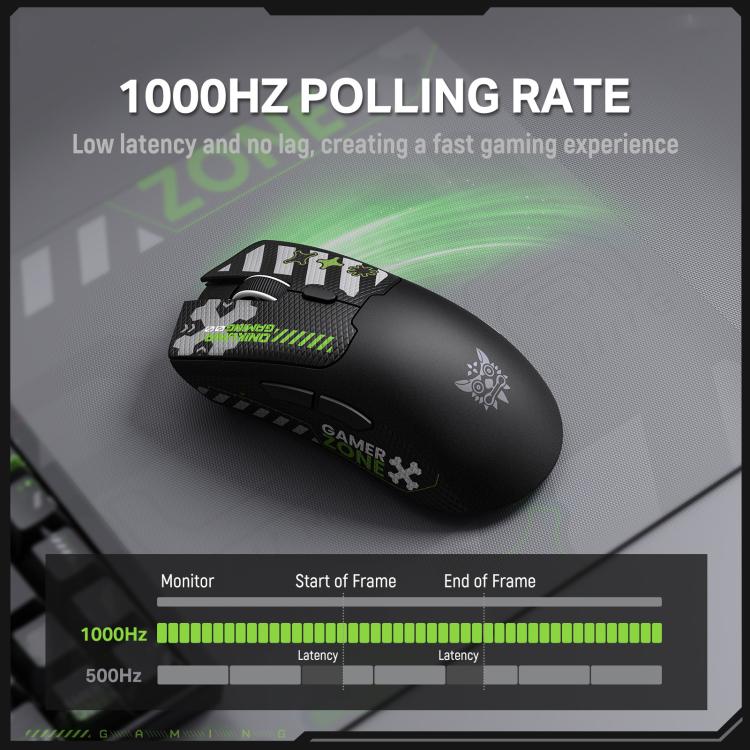 ONIKUMA DM01 12800DPI 2.4GHz + BT + Wired Tri-mode Gaming Mouse, DM01