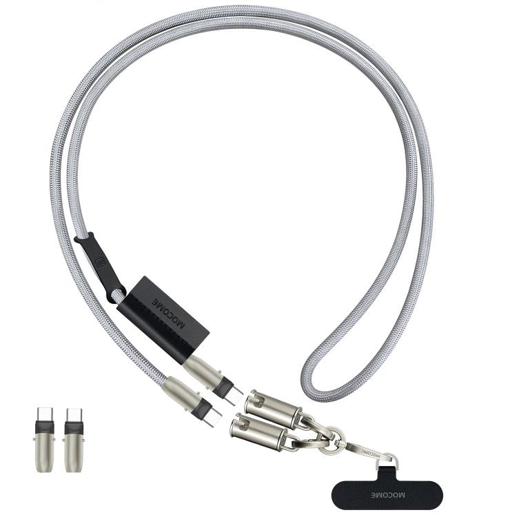 MOCOME W3 Type-C to Type-C Multifunctional Charging Cable Adjustable Crossbody Phone Lanyard