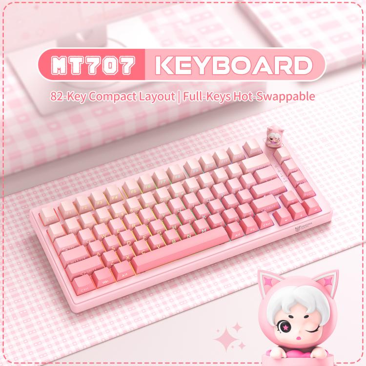 ONIKUMA MT707 82 Keys RGB Tri-mode Mechanical Gaming Keyboard