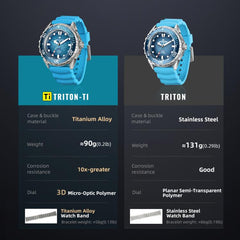 NORTH EDGE TRITON-TI Titanium Alloy Solar-powered Professional Outdoor Dive Watch