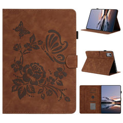 Butterfly Loves Flowers Embossed Leather Smart Tablet Case, For Xiaomi Redmi Pad 2 2025