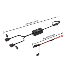 WUPP CS-1186A1 Motorcycle SAE Dual USB Fast Charging Charger, CS-1186A1