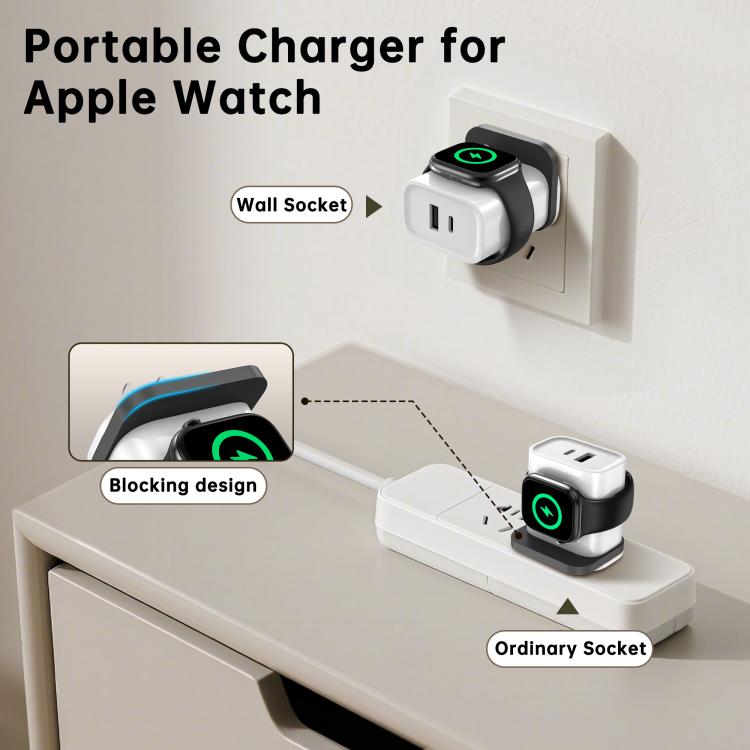 XL-16 3 in 1 20W USB + Type-C Multifunctional Charger For Apple Watch Wireless Charging Function,Plug: US Plug
