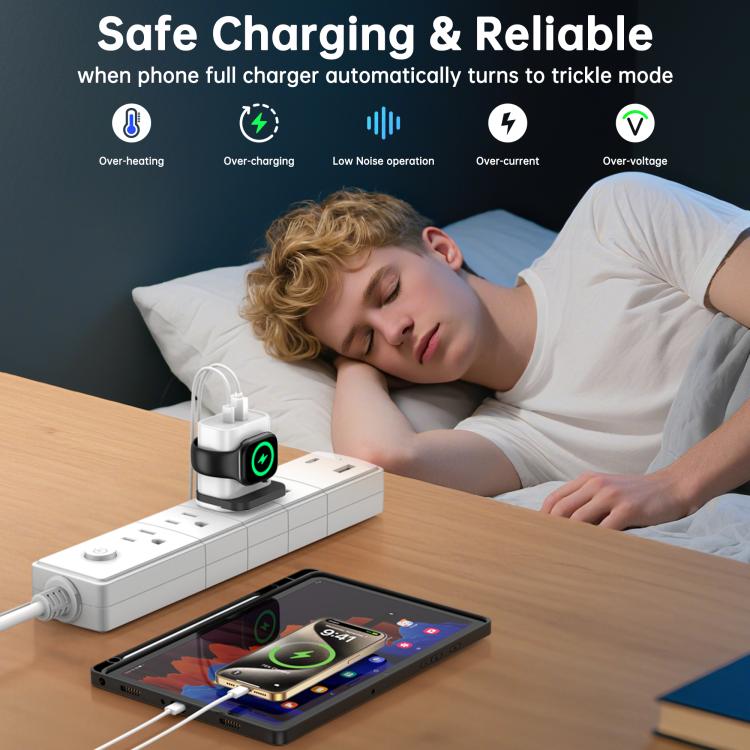 XL-16 3 in 1 20W USB + Type-C Multifunctional Charger For Apple Watch Wireless Charging Function,Plug: US Plug