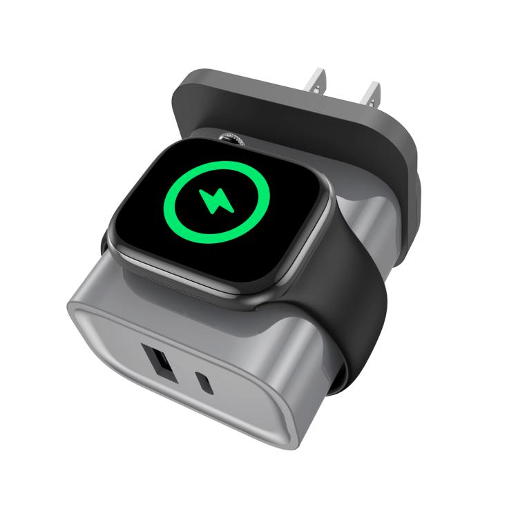XL-16 3 in 1 20W USB + Type-C Multifunctional Charger For Apple Watch Wireless Charging Function,Plug: US Plug