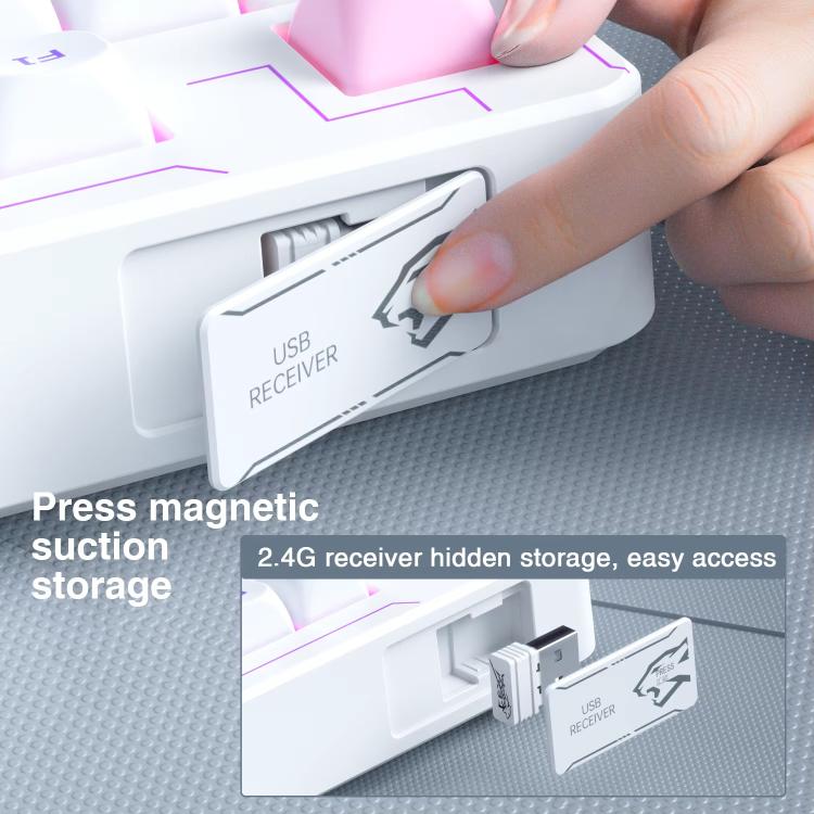 LINGBAO K98 101 Keys Triple-mode Wireless Game Keyboard, Black Pink-Grey Wood Axis V4-Korean, Blue-Grey Wood Axis V4-Korean, Black Red-Grey Wood Axis V3-Korean, Black Red-Grey Wood Axis V3-Russian, Blue-Grey Wood Axis V4-Russian