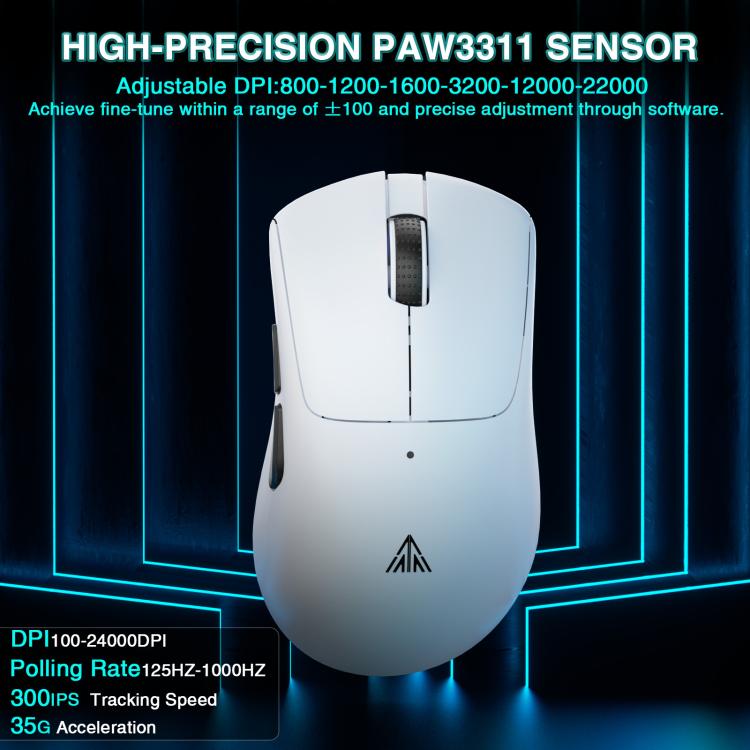 SOLAKAKA SM805 24000DPI 2.4GHz + BT + Wired Tri-mode Wireless Mouse, SM805