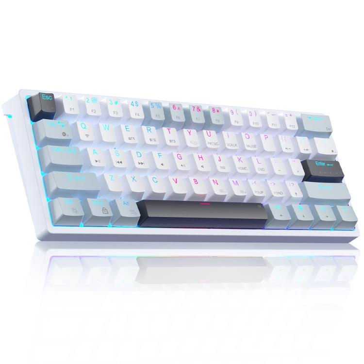 SOLAKAKA SK961 Tri-mode RGB 61 Keys Wireless Mechanical Keyboard, Red Axis