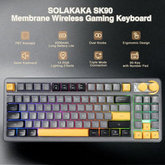SOLAKAKA SK90 Tri-mode 90 Keys Wireless Silicone Keyboard