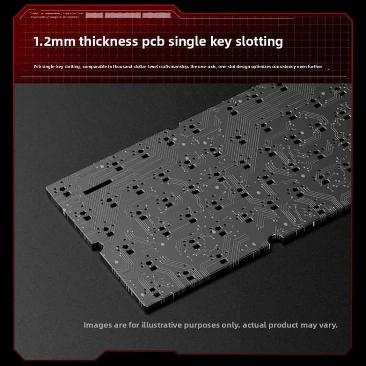 LINGBAO K75 82 Keys Triple-Mode Wireless Mechanical Keyboard, Blue White-Hanada Axis, Blue White-Smoky Purple Axis, Black Red White-Red Rabbit Axis PRO, Black Red-Blue Feather Axis