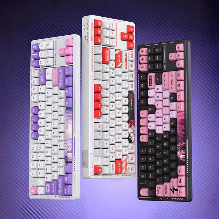 LINGBAO K87 Pro Tri-Mode Hot Swap Game Mechanical Keyboard, Elinia-Hanada Axis, Wu Kong-Hanada Axis, Lucinel-Hanada Axis, Serafina-Hanada Axis