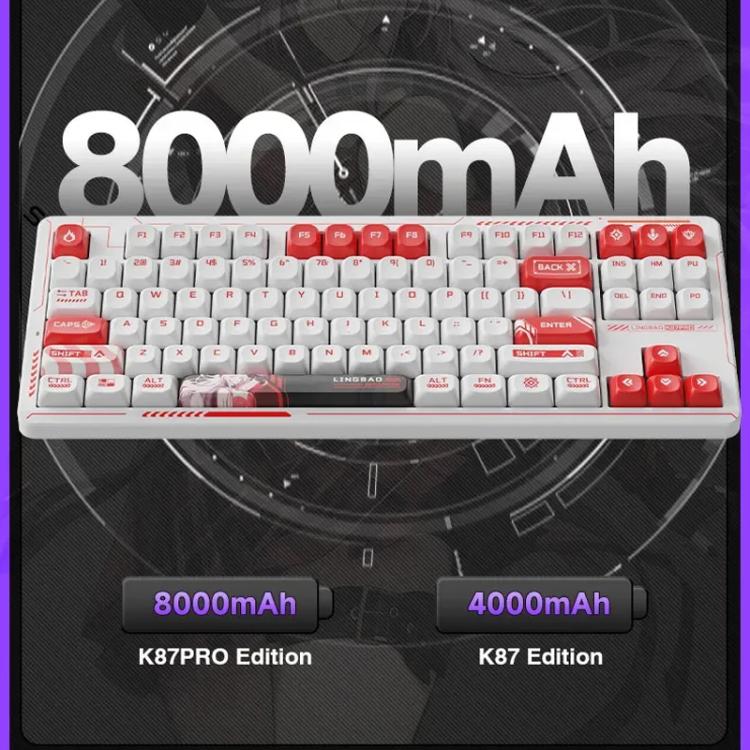 LINGBAO K87 Pro Tri-Mode Hot Swap Game Mechanical Keyboard, Elinia-Hanada Axis, Wu Kong-Hanada Axis, Lucinel-Hanada Axis, Serafina-Hanada Axis