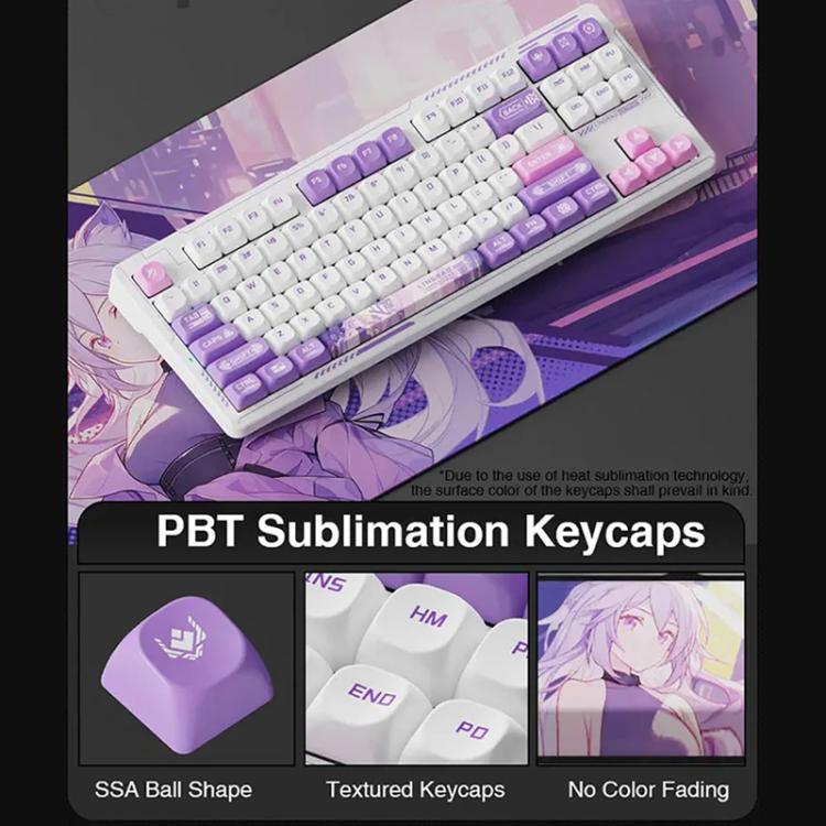 LINGBAO K87 Pro Tri-Mode Hot Swap Game Mechanical Keyboard, Elinia-Hanada Axis, Wu Kong-Hanada Axis, Lucinel-Hanada Axis, Serafina-Hanada Axis