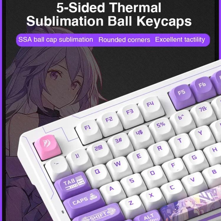 LINGBAO K87 Pro Tri-Mode Hot Swap Game Mechanical Keyboard, Elinia-Hanada Axis, Wu Kong-Hanada Axis, Lucinel-Hanada Axis, Serafina-Hanada Axis