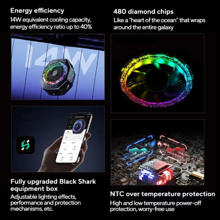 Black Shark Mag-Cooler 5 Pro Magnetic Semiconductor Cooling Back Clip Mobile Phone Radiator, Mag-Cooler 5 Pro