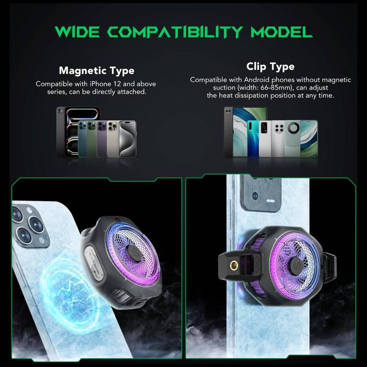 Black Shark Mag-Cooler 4 Pro 27W Magnetic Semiconductor Cooling Back Clip Phone Radiator, Mag-Cooler 4 Pro