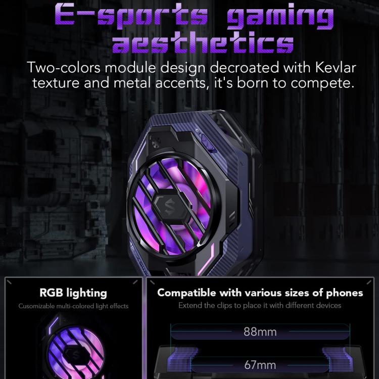 Black Shark Fun-Cooler 3 Pro 20W Semiconductor Cooling Back Clip Phone Radiator, Fun-Cooler 3 Pro