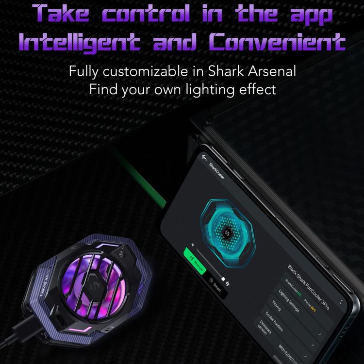Black Shark Fun-Cooler 3 Pro 20W Semiconductor Cooling Back Clip Phone Radiator, Fun-Cooler 3 Pro