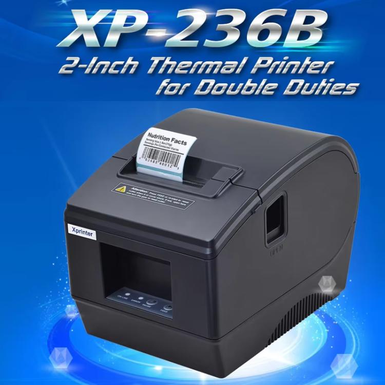 Xprinter XP-236BL 58mm USB+Ethernet Port Computer Version Thermal Barcode Label Printer, XP-236BL  USB
