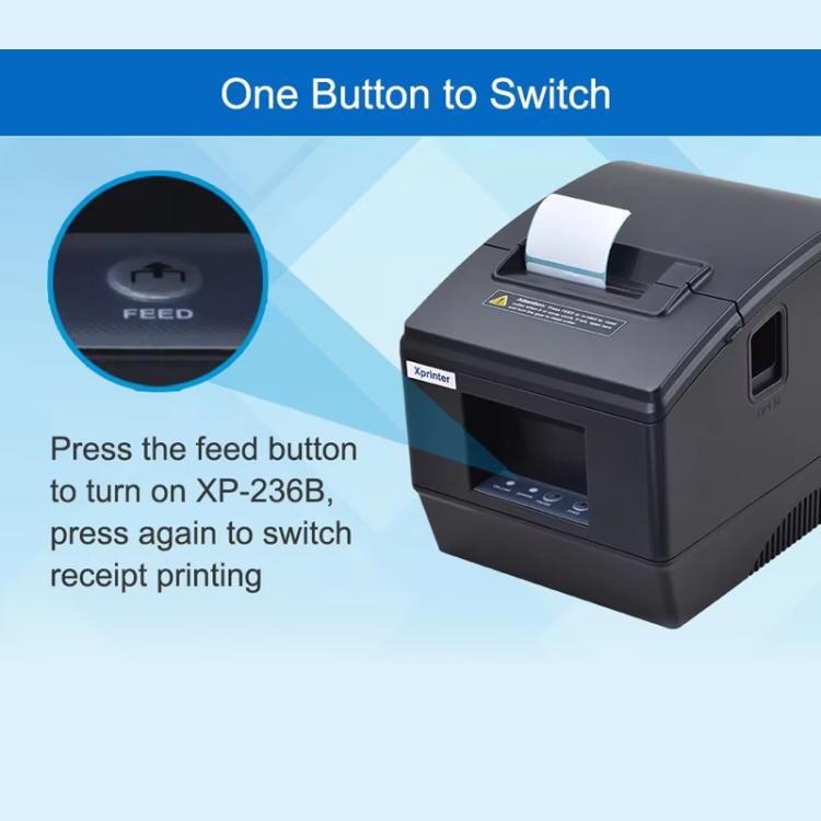 Xprinter XP-236BL 58mm USB+Ethernet Port Computer Version Thermal Barcode Label Printer, XP-236BL  USB