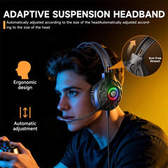 SoulBytes S200 3.5mm USB Wired LED Gaming Headset with Mic, S200