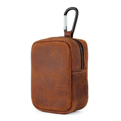 Crazy Horse Genuine Leather Outdoor Sports Waist Pouch Coin Purse
