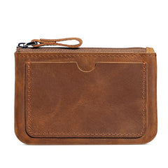 Retro Crazy Horse Genuine Leather Unisex Wallet Small Coin Purse