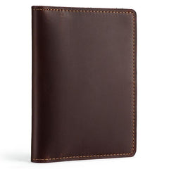 Vintage Genuine Leather Passport Holder Simple Card Bag Wallet