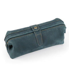 Vintage Genuine Leather Large Capacity Clutch Bag Cosmetics Antique Storage Bag