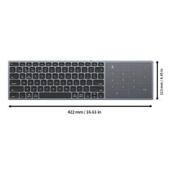 DUX DUCIS LK Pro Series Universal Dual-Mode Aluminum Alloy Wireless Keyboard With Touch Digital Panel, LK Pro Series
