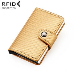 KB237 Carbon Fiber Texture RFID Aluminum Alloy Multi-card Wallet
