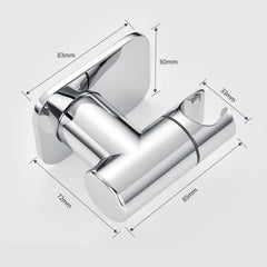 Stainless Steel Drill-Free Shower Head Holder 360 Degree Rotation Adjustable Universal Base