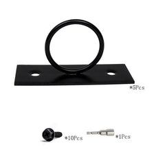 5 Pack Rope Fixing Ring Brackets Decorative Rope Wall / Ceiling Mount Hooks, FS-24125