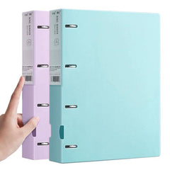 A4 Thickened Four-hole Document Storage Binder Folder, Blue+Green with 100 Pages Inner Pocket, Blue+Pink with 100 Pages Inner Pocket, Blue+Purple with 100 Pages Inner Pocket, Pink+Purple with 100 Pages Inner Pocket                                      ...