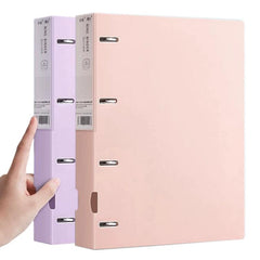 A4 Thickened Four-hole Document Storage Binder Folder, Blue+Green with 100 Pages Inner Pocket, Blue+Pink with 100 Pages Inner Pocket, Blue+Purple with 100 Pages Inner Pocket, Pink+Purple with 100 Pages Inner Pocket                                      ...
