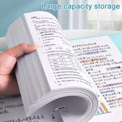 A4 Thickened Four-hole Document Storage Binder Folder, Blue+Pink+Purple with Hole Puncher, Pink+Purple+Green with Hole Puncher