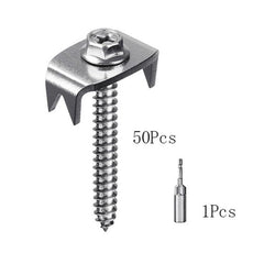 50pcs Reusable Fence Staples Rustproof Metal Fasteners for Garden Farm Wire Fences, FS-24121