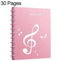 A4 Size Mushroom-shaped Button Music Sheet Binder Folder with Index Tabs, Black 20 Pages, Black 30 Pages, Pink 30 Pages, Blue 30 Pages, Pink 30 Pages+Pen+Notebook, Blue 30 Pages+Pen+Notebook, Black 40 Pages, Black 40 Pages+Pen+Notebook                 ...