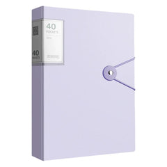A4 Transparent Inner Pocket Document Storage Folder with Buckle, 40 Pockets, 60 Pockets