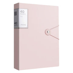 A4 Transparent Inner Pocket Document Storage Folder with Buckle, 40 Pockets, 60 Pockets