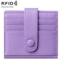 KB90 Genuine Leather RFID Multi-Card Buckle Card Bag