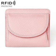 Simple RFID Genuine Leather Mini Wallet