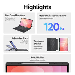 DUX DUCIS DK Series Backlight Magnetic Wireless Keyboard Vegan Leather Tablet Case, For Galaxy Tab S12 Ultra / S11 Ultra, For Galaxy Tab A11+ / A9+, For Galaxy Tab S10 Lite / S10 FE, For Galaxy Tab S11, For Galaxy Tab S10 FE+, For Galaxy Tab S10 Ultra ...