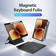 DUX DUCIS DK Series Backlight Magnetic Wireless Keyboard Vegan Leather Tablet Case, For Xiaomi Pad 8 / 8 Pro / 7 / 7 Pro