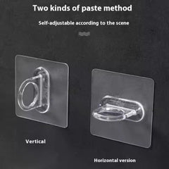 100pcs/Pack Multifunctional Transparent Self-Adhesive Round Hook